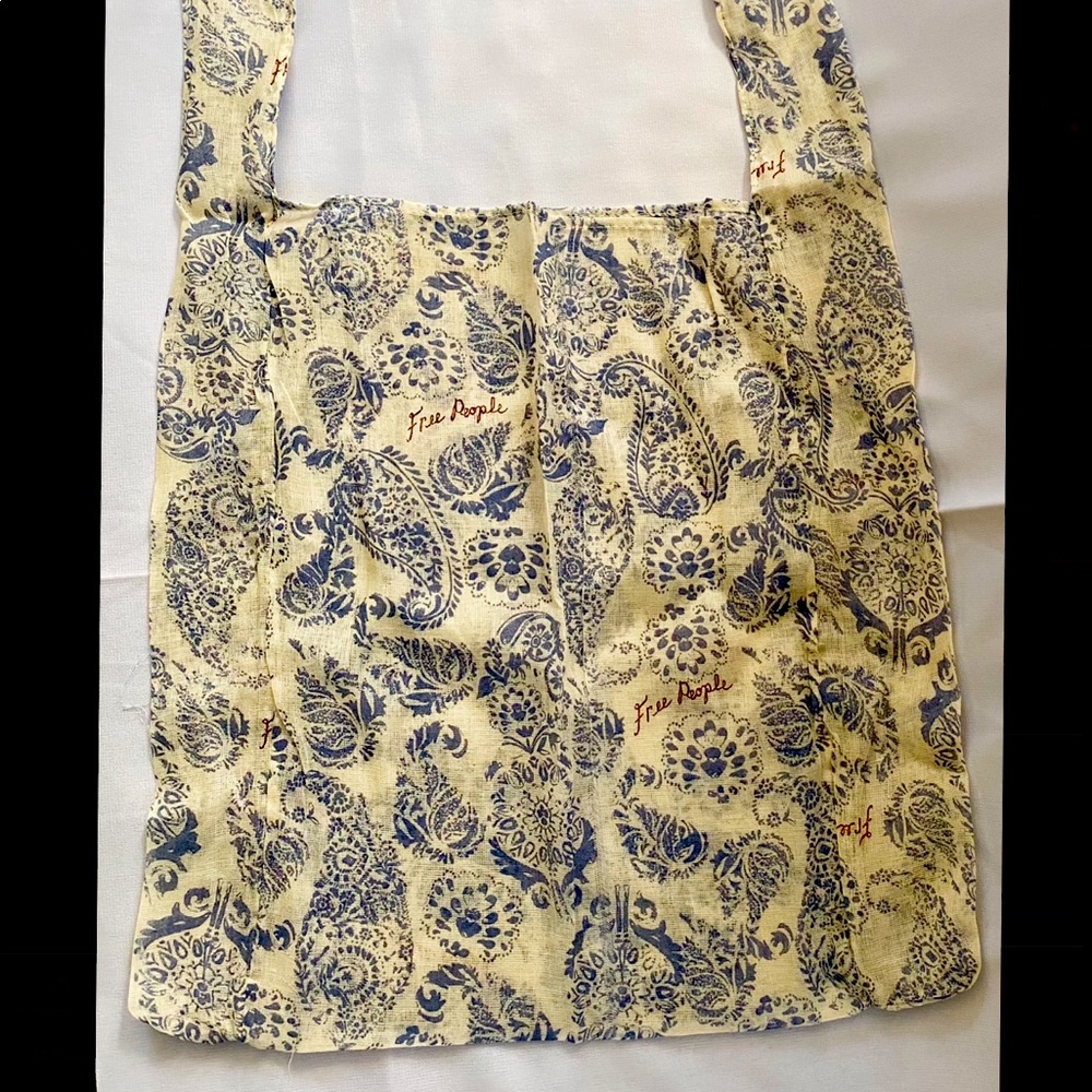 Free People Linen Reusable Market Tote Bag (small)